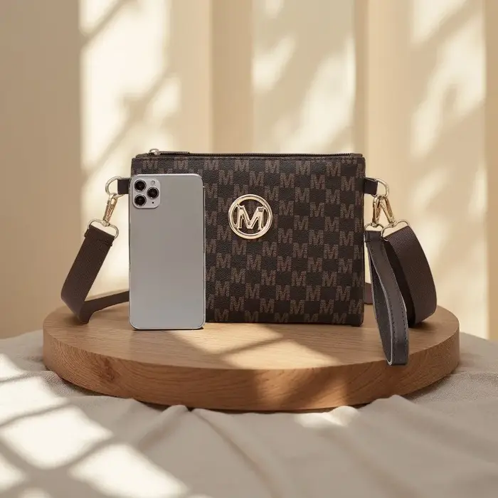 Petit sac à bandoulière monogramme rétro vintage