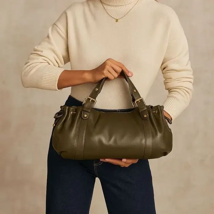 Sac à main simple à bandoulière pour femmes, sac Boston élégant et polyvalent, sac de travail intérieur en polyester doux