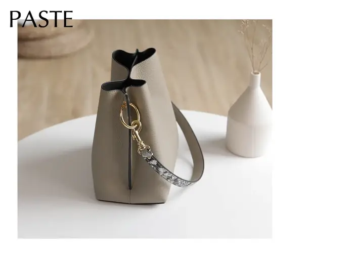 Nouveau 2026 élégant exquis seau fourre-tout en cuir de vache véritable femmes sac à main 2 poches principales