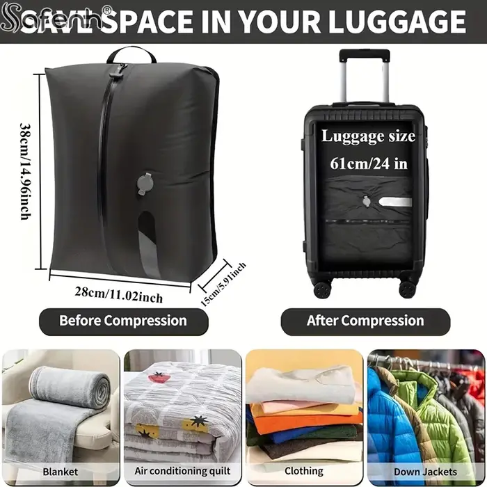 Sacs sous vide professionnels pour bagages de voyage
