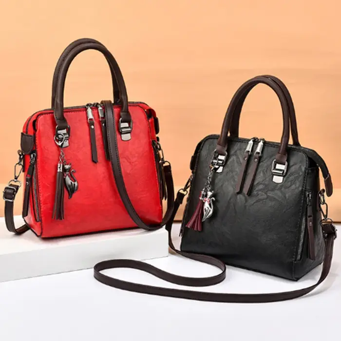 Sac à main Vintage en cuir PU pour femmes