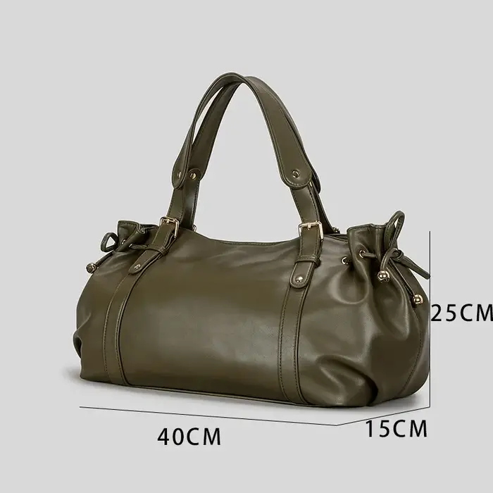 Sac à main vintage pour femme, nouveau design de luxe, sac à bandoulière pour un style quotidien, sac fourre-tout de couleur unie