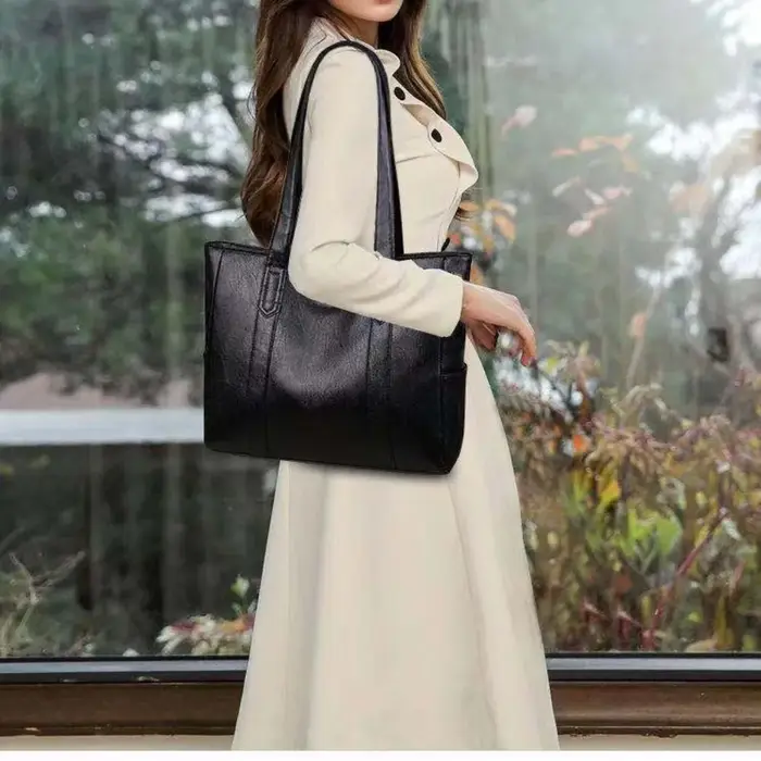 Sac fourre-tout en cuir pour femme, Rich an Wanita, Besar initié, Perempuan