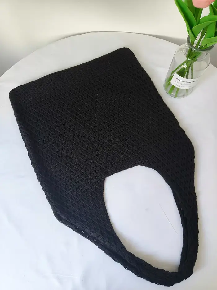 Sac fourre-tout en crochet pour femme, sac de plage en maille tricotée, sac Hobo d'été, sac fourre-t