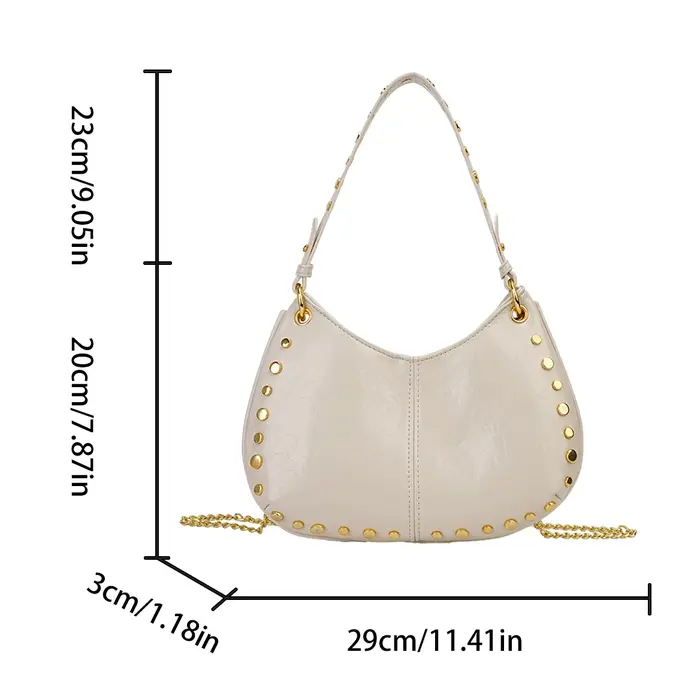 Sac à bandoulière demi-lune pour femmes
