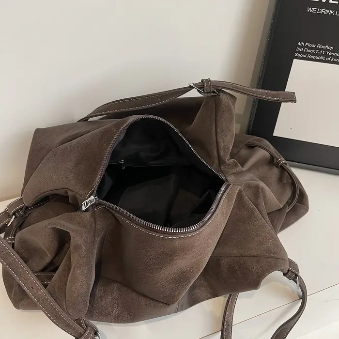 Faux daim femme sacs à bandoulière hiver nouveau dames sac à main grande capacité marque design femmes grands