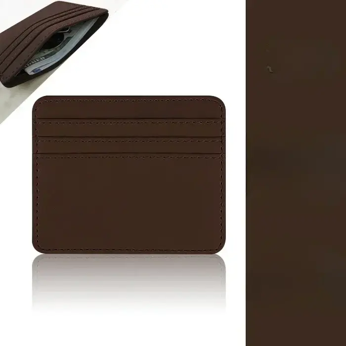 1Pc Pu Leather ID Card Holder Candy Color Bank Credit