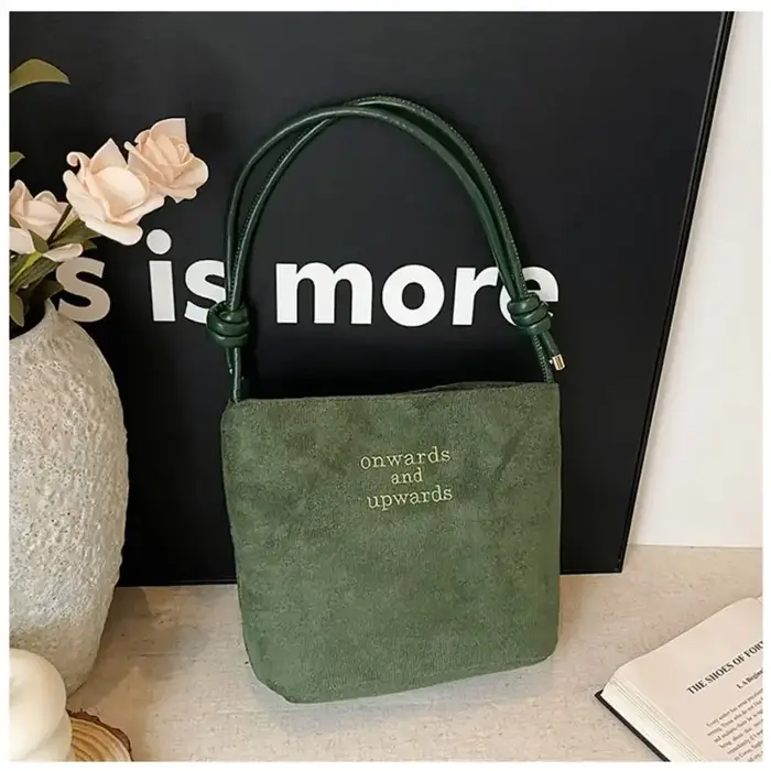 Sac à bandoulière rétro en daim