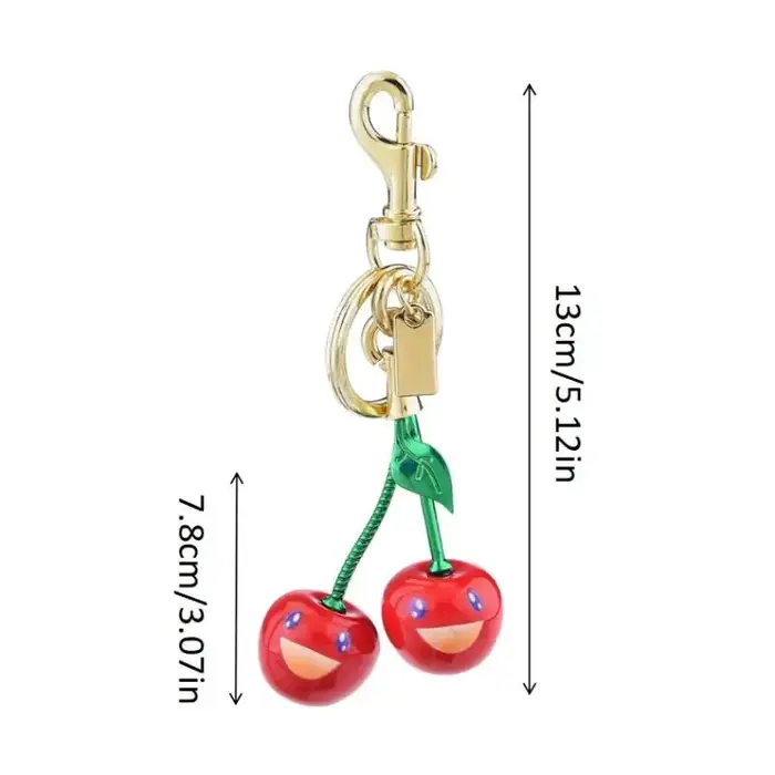 Mode souriant cerise porte-clés cerises sac pendentif