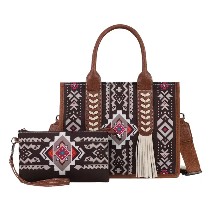 Sac fourre-tout bohème en toile pour femme