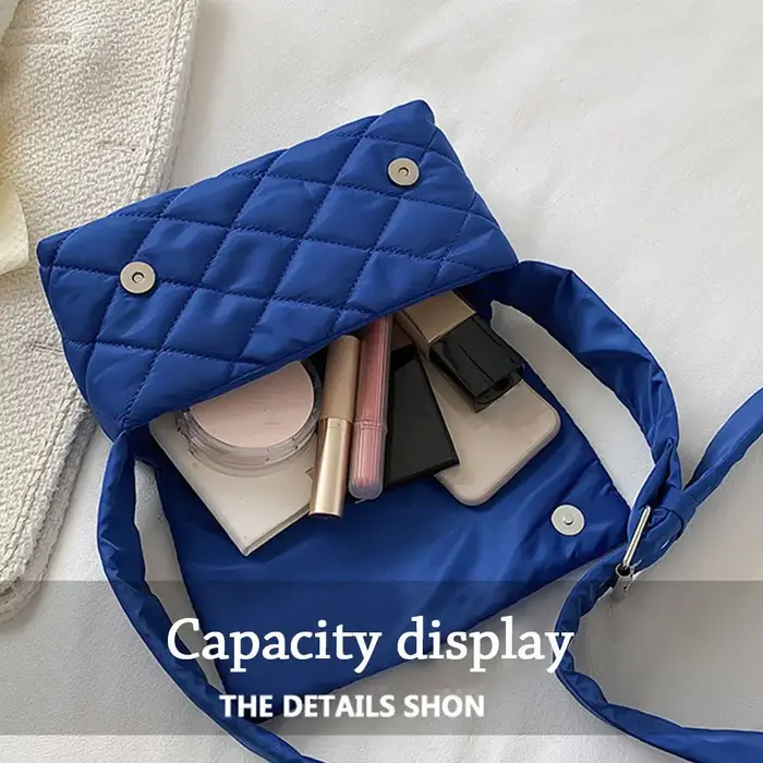Sac fourre-tout matelassé en coton rembourré pour femme