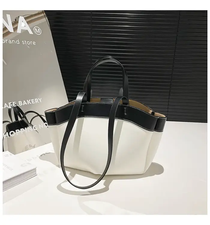 Fil à coudre PU sacs à bandoulière fermeture éclair grande capacité sacs pour femmes couleur unie 20