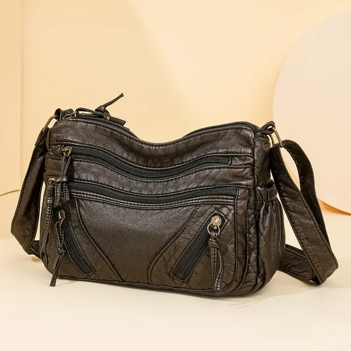 Sac à main vintage décontracté en cuir PU pour femme