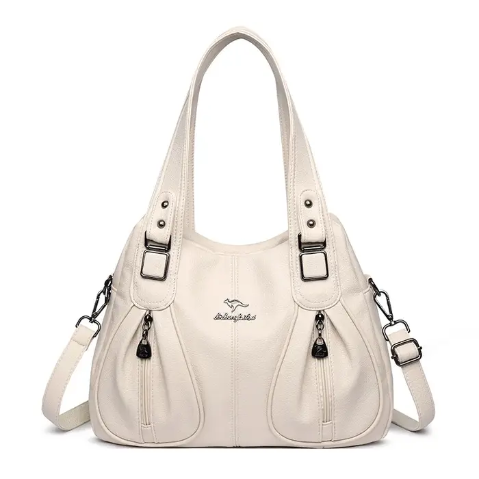Sac à main tendance en cuir souple grande capacité pour femme, sac à bandoulière à la mode, sac four