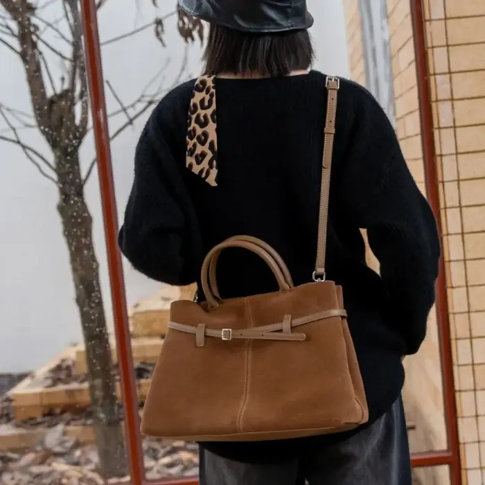 Sac à Main Chamois en Peau de Vache pour Femme