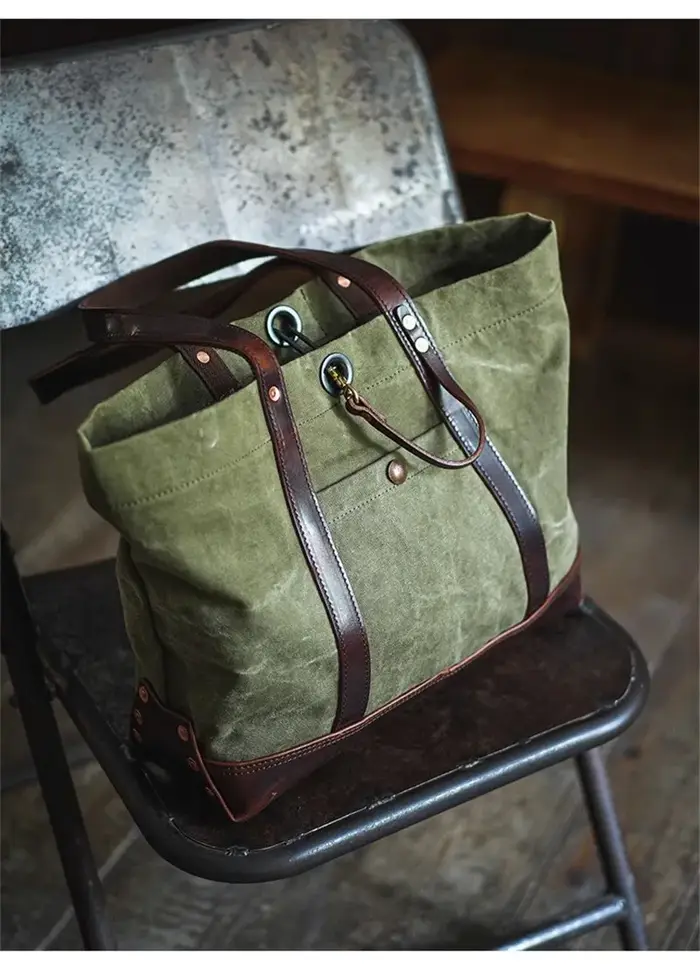 PNDcloser-Sac fourre-tout en cuir véritable pour hommes et femmes