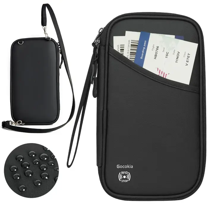 Sac de passeport de voyage, support familial pour 5 avec RFID, organisateur de voyage Portable léger