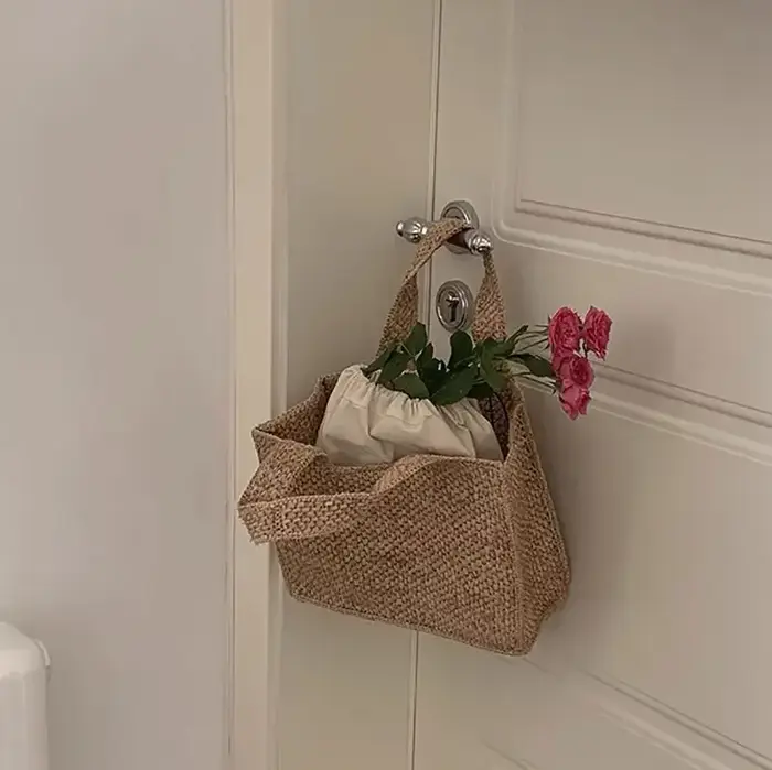 Été raphia paille femmes vacances tissé plage sac à bandoulière capacité Simple sac à main classique simplicité luxe concepteur sac fourre-tout