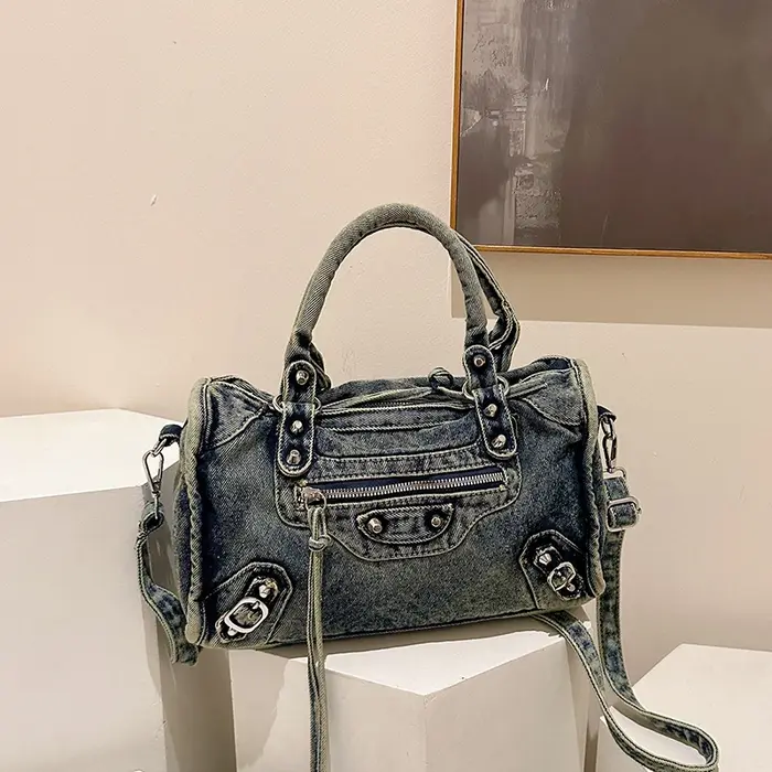 Sac à main en jean vintage de haute qualité pour femme
