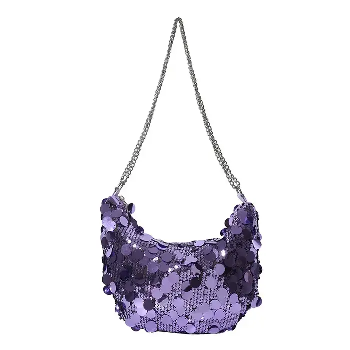 Sac à Main Demi-Lune Hobos à Paillettes pour Femme