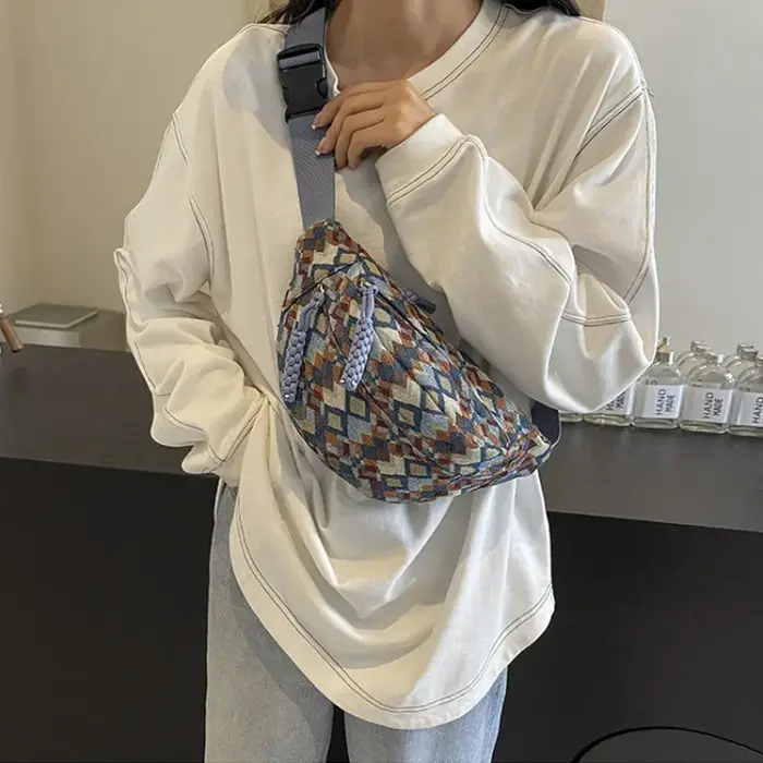 2026 bohême velours côtelé femmes taille Packs rétro dame Fanny Pack mode femme