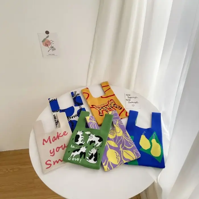 Sac à main en tricot de chat pour filles