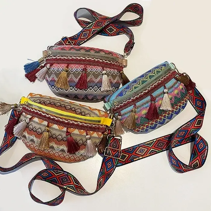 Sacs de taille de Style folklorique pour femmes avec sangle réglable