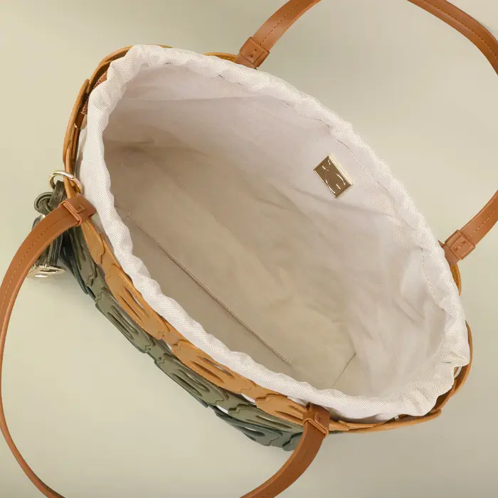 Sac bandoulière PG pour femme – Nouvelle collection de luxe, design épuré, motif ajouré, grande capa