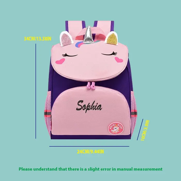 Sac à dos personnalisé brodé en forme d'animal de dessin animé