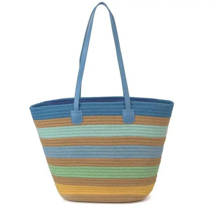Sac fourre-tout en paille grande capacité