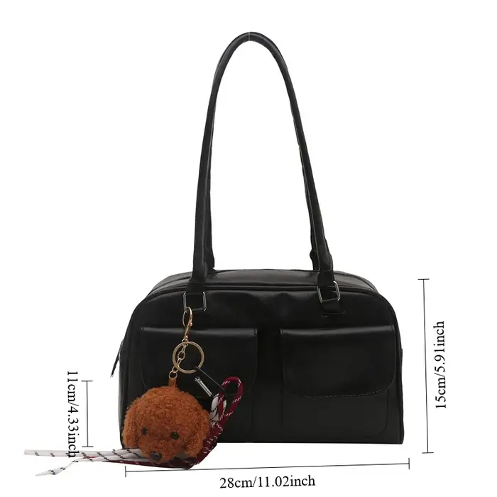 Sac à main de Bowling marron de grande capacité pour femmes