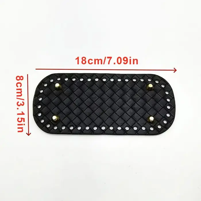 Base de sac en cuir faite à la main 18x8cm avec motif tressé