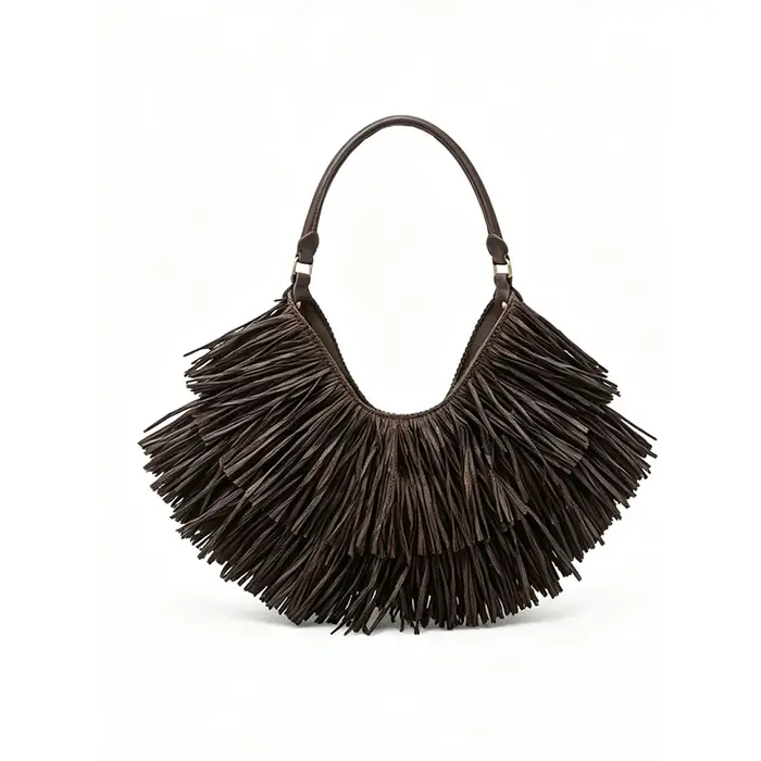 Sac fourre-tout bohème à franges pour femme, sac à main, sac hobo à porter sous le bras, style europ