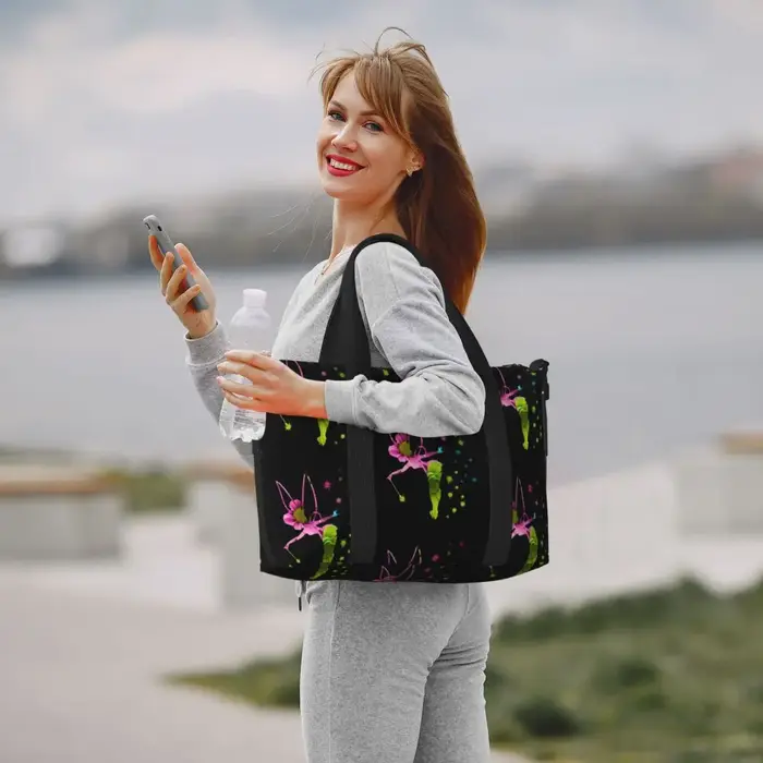 Sac de voyage de plage à fleurs fée clochette