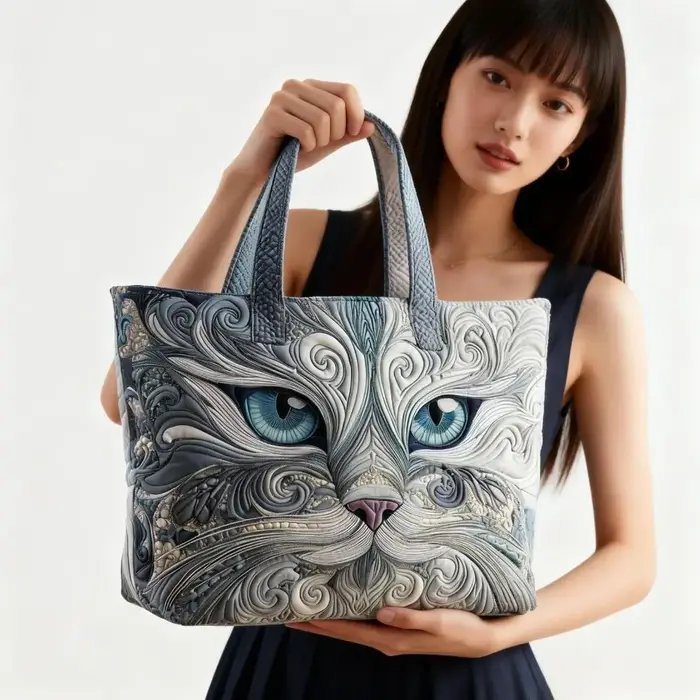 Sac fourre-tout pour femmes à motifs de chats