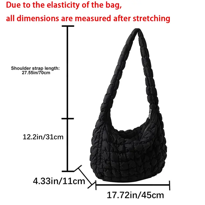 Sac à bandoulière rembourré matelassé pour femme
