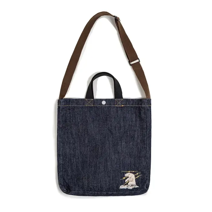 Maden unisexe rétro 14oz Denim sacs simple épaule