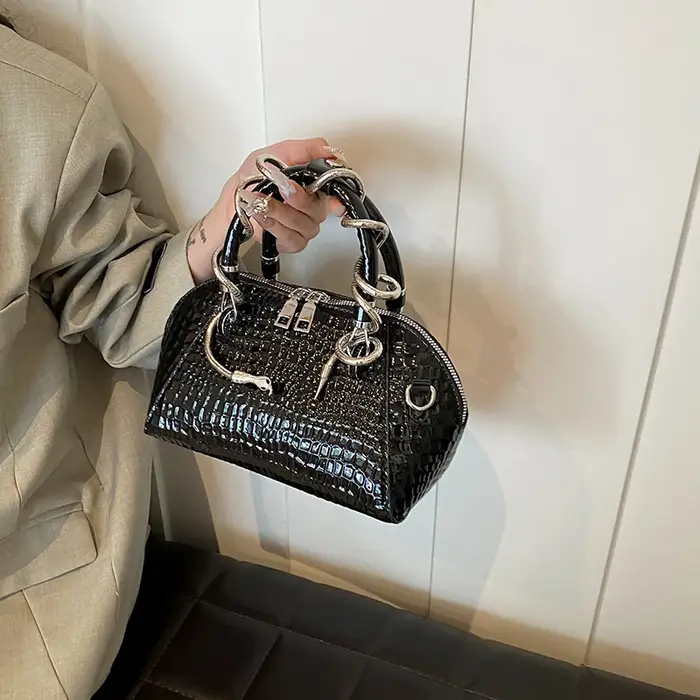 Sac de luxe femme sacs à poignée supérieure 2024 MOODS-Sac à bandoulière motif crocodile