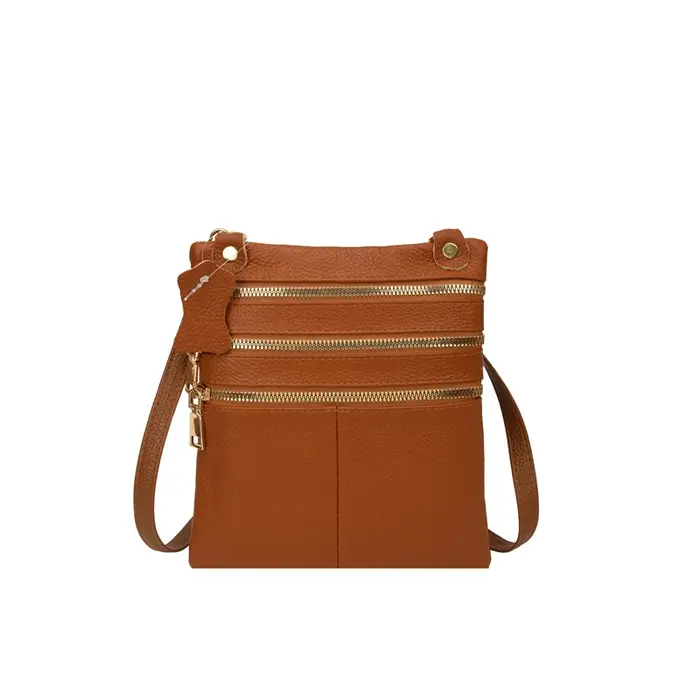 Sac à bandoulière de luxe en cuir véritable pour femmes