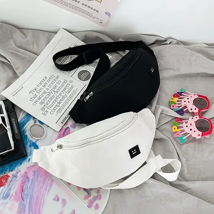 Sac banane en toile pour femme