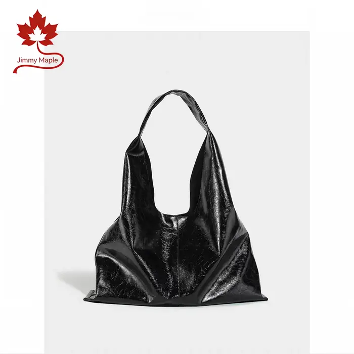 Nouveau Style européen et américain grand fourre-tout décontracté couleur argent brillant cireux cuir de vache femmes aisselle sac à bandoulière sac à main de loisirs