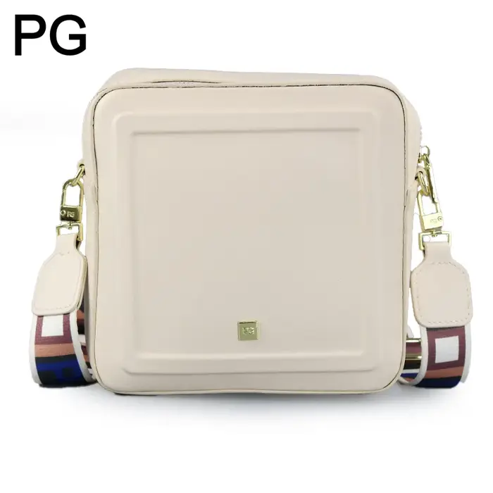 Sac à bandoulière pour femme PG, rétro, couleur contrastée, large bandoulière, haut de gamme, exquis