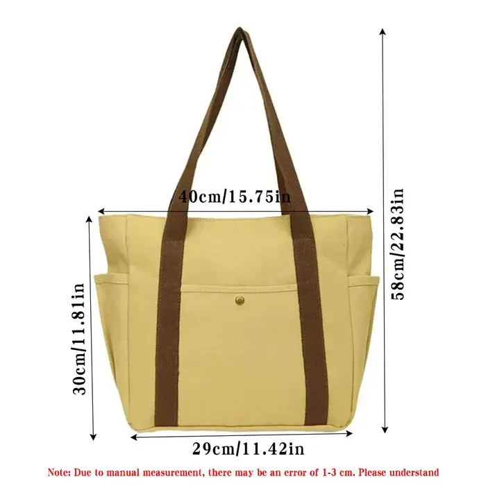 Sac fourre-tout à fermeture éclair de style voile universitaire de grande capacité – Sac de travail durable et spacieux