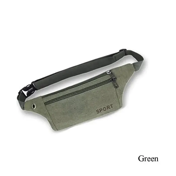 Sac banane décontracté en toile pour rangement de portefeuille, sac de ceinture, sac de hanche, saco