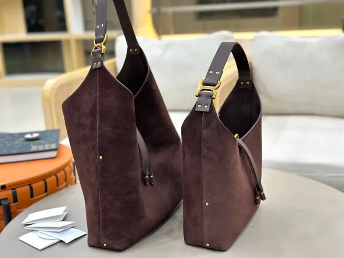 Sac Hobo en Daim 2026 Nouveau Sac à Bandoulière Grande Capacité en Cuir Véritable Souple pour Femme,