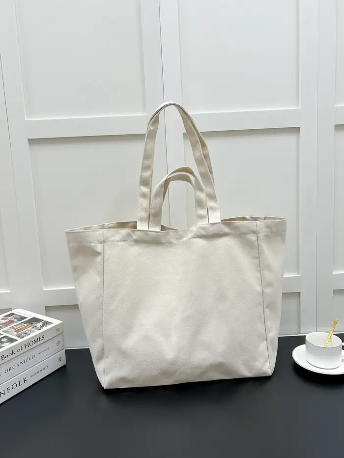 Sac fourre-tout en toile pour femme, personnalisable avec logo et texte, style coréen tendance, sac 