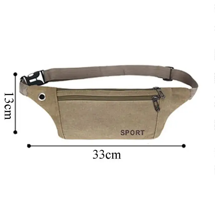 Sac banane en toile pour homme