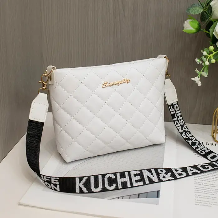 Sac messager simple en cuir PU avec broderie Lingge