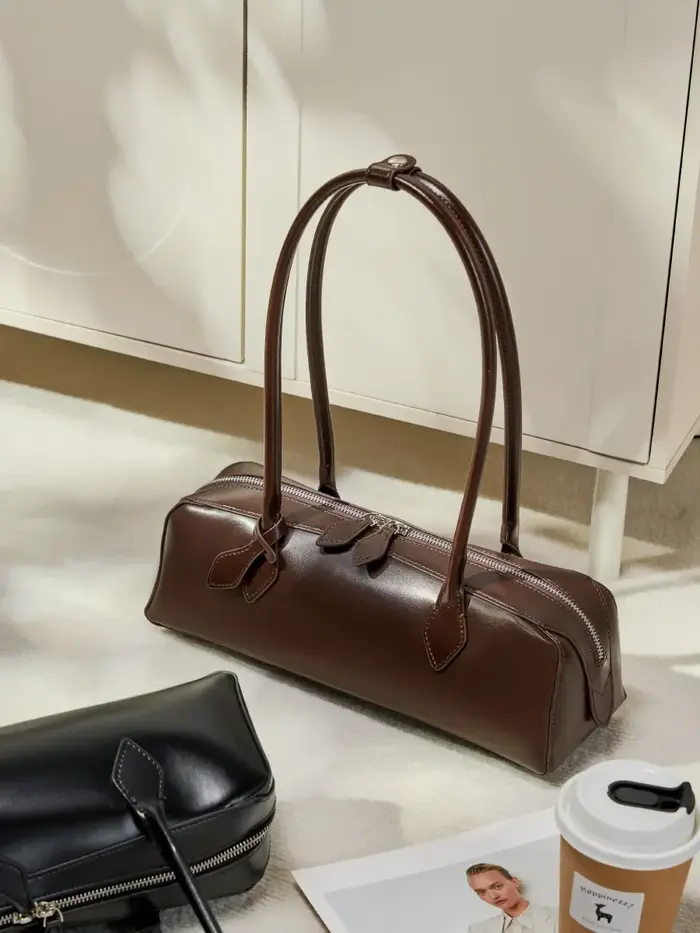 Sac en cuir véritable femme 2025 sac de luxe coréen vintage long sac à bandoulière sacs à main dames