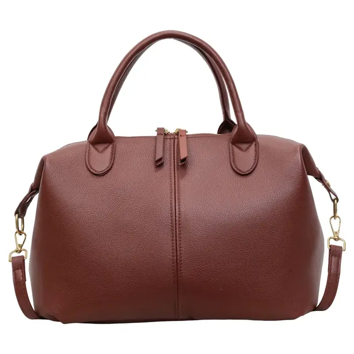 Sac à langer parisien élégant pour femmes, sac bandoulière en cuir de luxe minimaliste, sac fourre-tout vintage simple de créateur